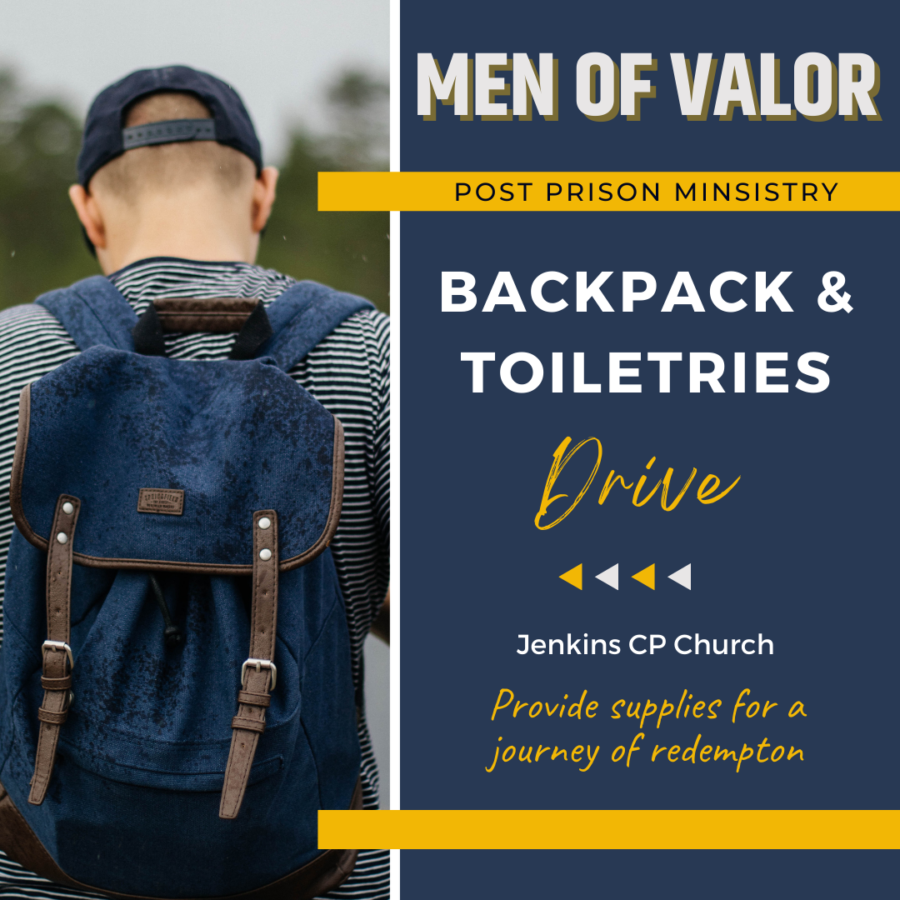 Backpack and Supplies Drive for Men of Valor Post Prison Ministry