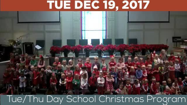 12/19/2017 Video recording of Tue/Thu Day School Christmas Program