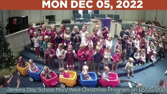 12/05/2022 Video recording of Jenkins Day School Mon/Wed Christmas Program on 12/05/2022 
