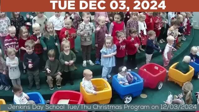 12/03/2024 Video recording of Jenkins Day School Tue/Thu Christmas Program on 12/03/2024 