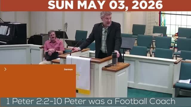 05/03/2026 Video recording of 1 Peter 2:2-10 Peter was a Football Coach